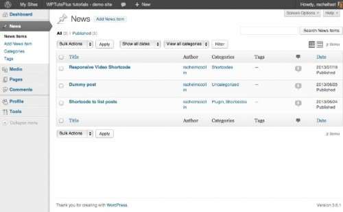 Налаштовуємо панель адміністрування WordPress: користувальницьке меню адміністрування
