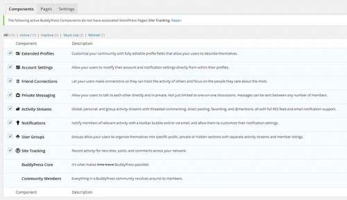 BuddyPress — соціальний WordPress