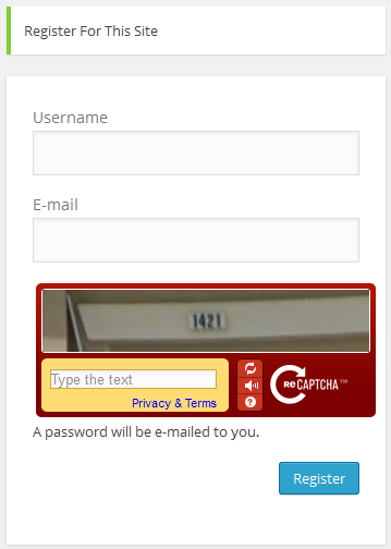 Інтеграція CAPTCHA в форму реєстрації WordPress