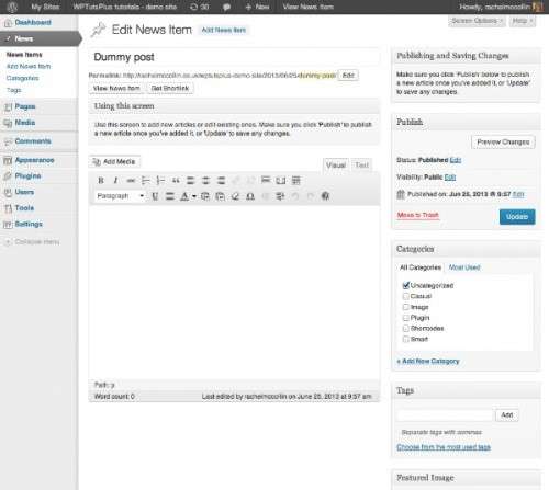 Налаштування адміністративної панелі WordPress: текстова довідка