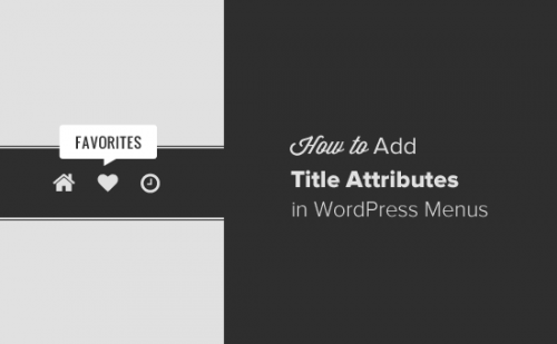 Як додати атрибут title до навігаційне меню WordPress